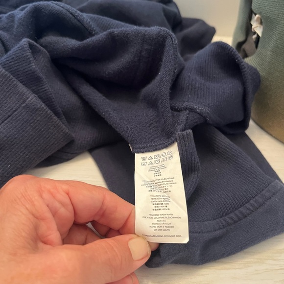 Michael Kors Size M Mens Fleece Logo Zip Up Blue Hoodie drawstring is missing. - Picture 11 of 12
